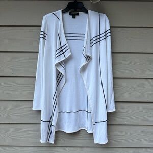 St. John
Striped Open Front Sweater